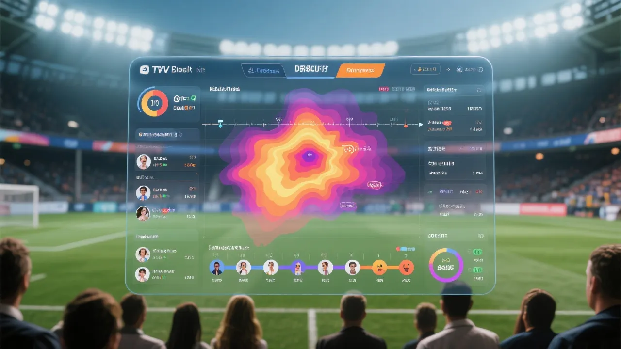 赛事直播界面中的数据可视化叠加：热区、速度曲线与关键事件时间轴